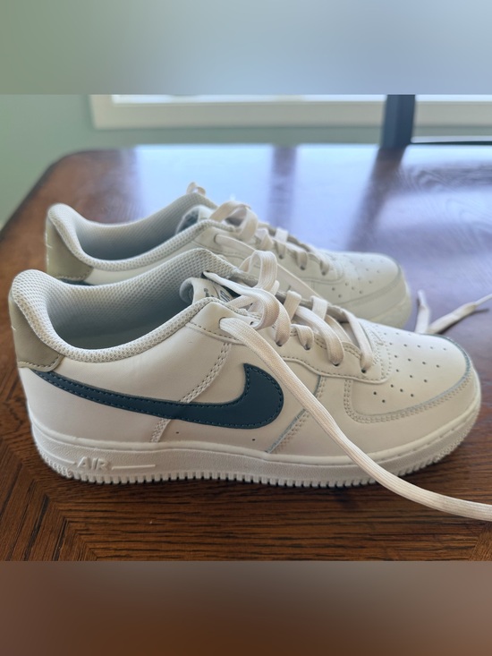 Nike Other - Nike Kids White Air Force 1 Sneakers with Grey Swoosh
